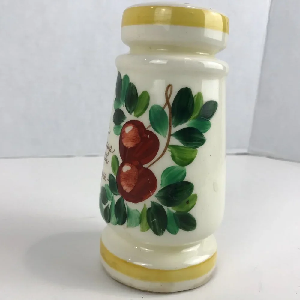 Antique Pepper Shaker with saying on front